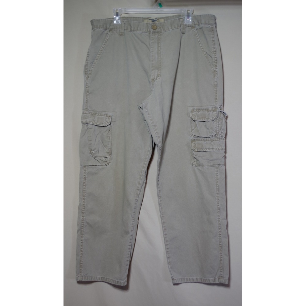 Wrangler Jeans Co Mens Cargo Pants 36x30 Tan Khaki Cotton Straight Leg 70BRWBH